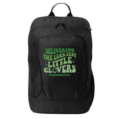 Delivering Luckiest Little Clovers St Patricks Day L And D Nurse Gift City Backpack