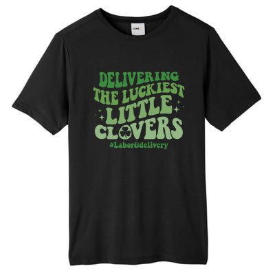 Delivering Luckiest Little Clovers St Patricks Day L And D Nurse Gift Tall Fusion ChromaSoft Performance T-Shirt