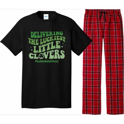 Delivering Luckiest Little Clovers St Patricks Day L And D Nurse Gift Pajama Set