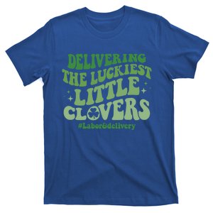 Delivering Luckiest Little Clovers St Patricks Day L And D Nurse Gift T-Shirt