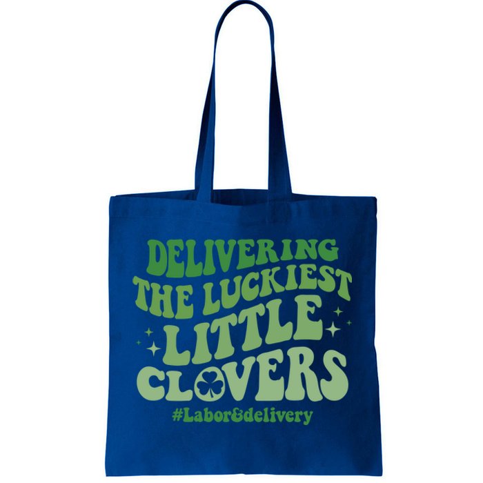 Delivering Luckiest Little Clovers St Patricks Day L And D Nurse Gift Tote Bag