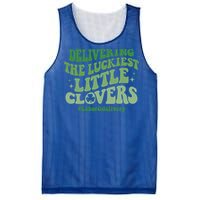 Delivering Luckiest Little Clovers St Patricks Day L And D Nurse Gift Mesh Reversible Basketball Jersey Tank