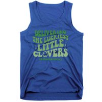 Delivering Luckiest Little Clovers St Patricks Day L And D Nurse Gift Tank Top