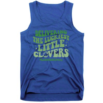 Delivering Luckiest Little Clovers St Patricks Day L And D Nurse Gift Tank Top