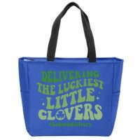 Delivering Luckiest Little Clovers St Patricks Day L And D Nurse Gift Zip Tote Bag