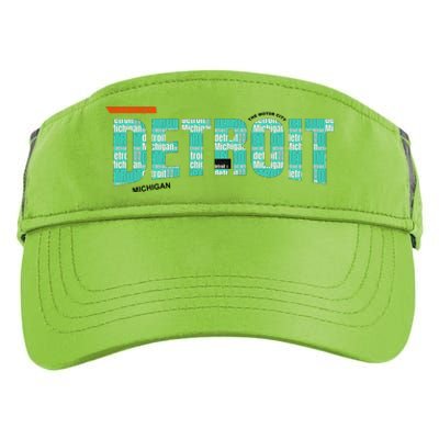 Detroit Latitude Longitude Adult Drive Performance Visor