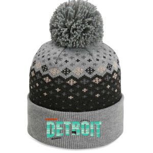 Detroit Latitude Longitude The Baniff Cuffed Pom Beanie