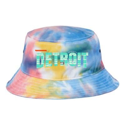 Detroit Latitude Longitude Tie Dye Newport Bucket Hat