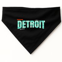 Detroit Latitude Longitude USA-Made Doggie Bandana