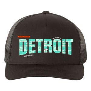 Detroit Latitude Longitude Yupoong Adult 5-Panel Trucker Hat