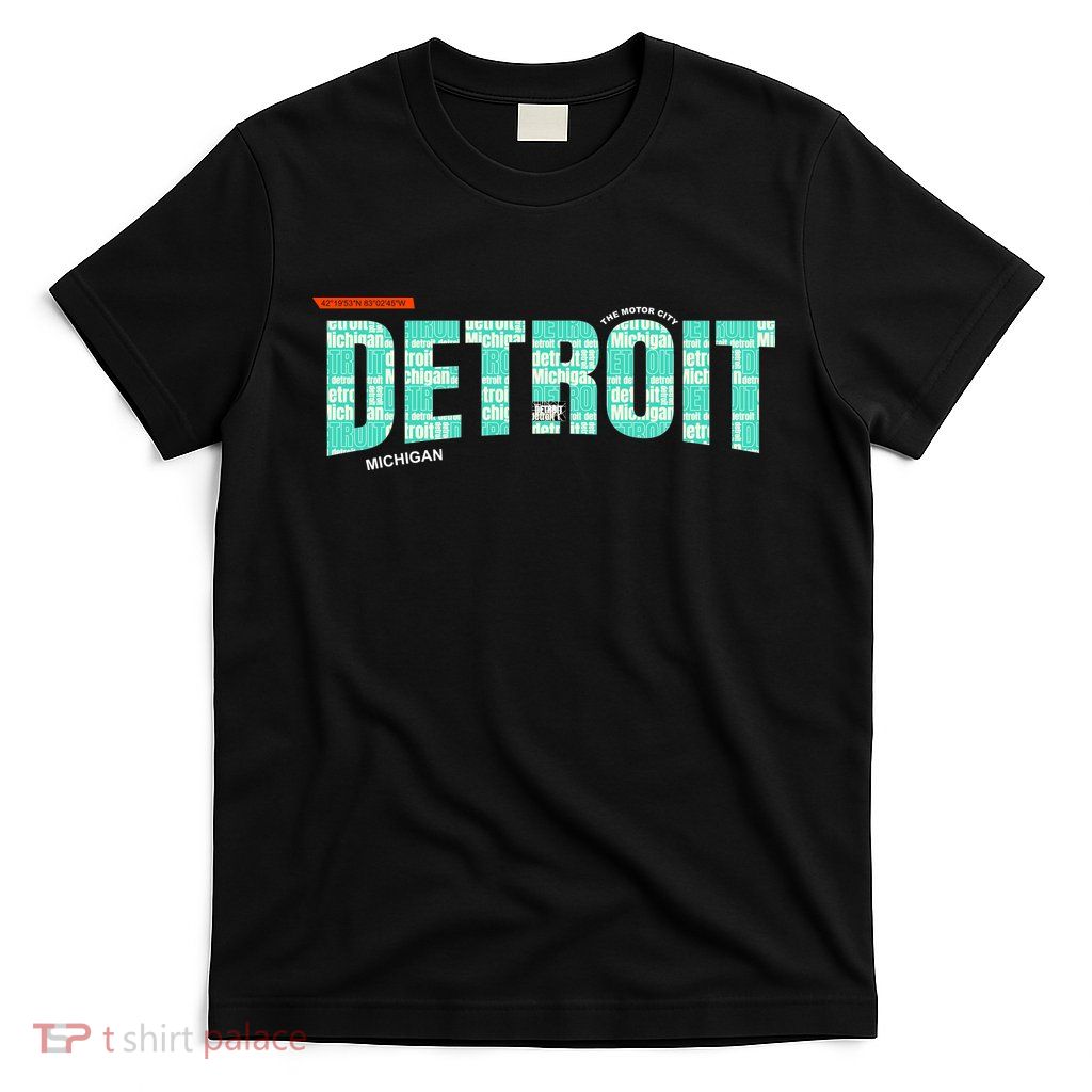 Detroit Latitude Longitude T-Shirt