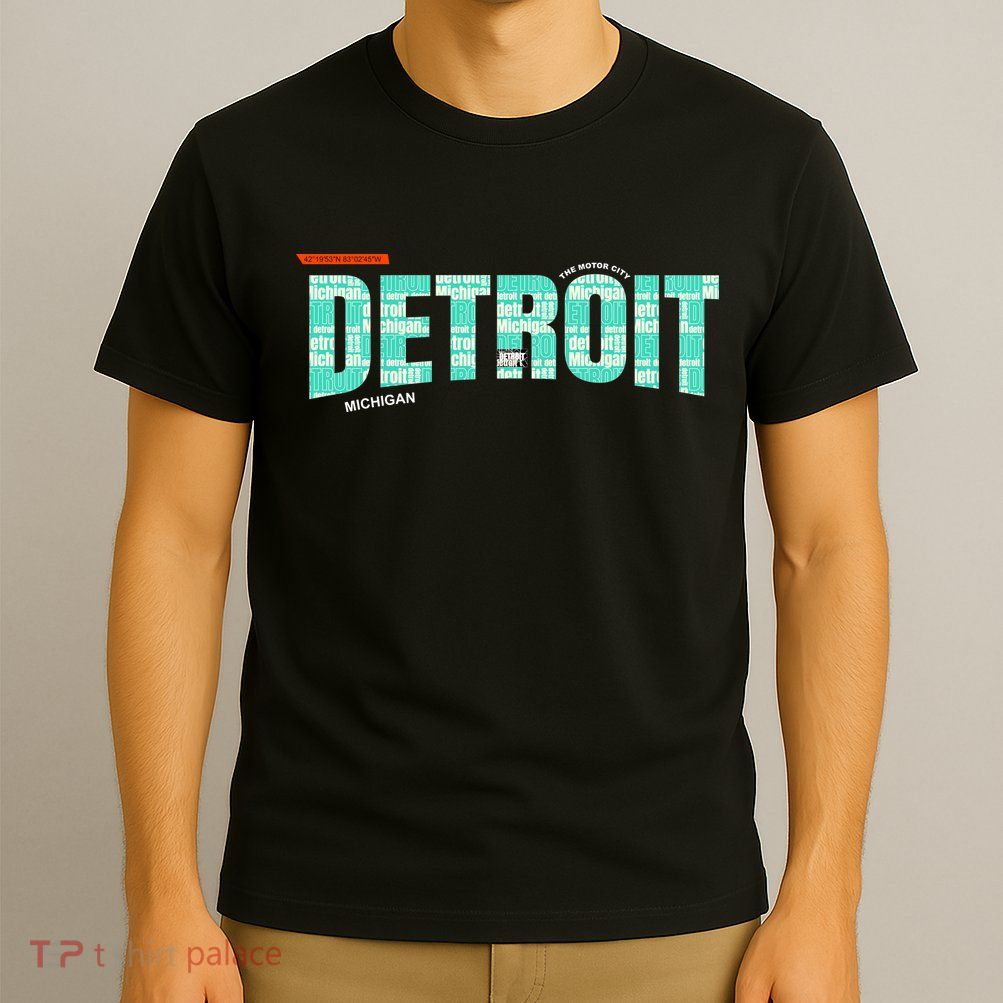 Detroit Latitude Longitude T-Shirt