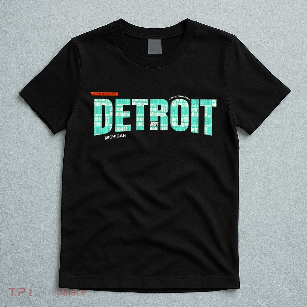 Detroit Latitude Longitude T-Shirt