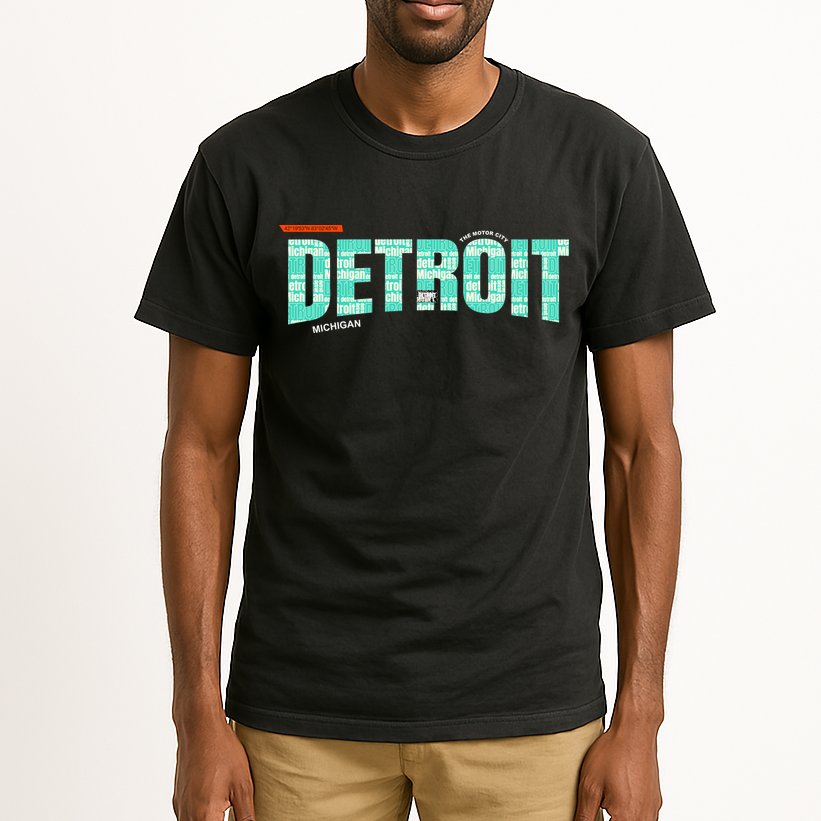 Detroit Latitude Longitude Tall T-Shirt