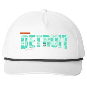 Detroit Latitude Longitude Snapback Five-Panel Rope Hat