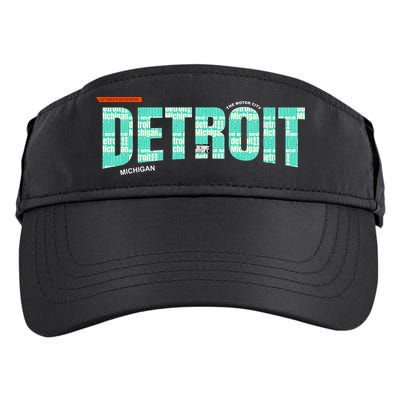 Detroit Latitude Longitude Adult Drive Performance Visor