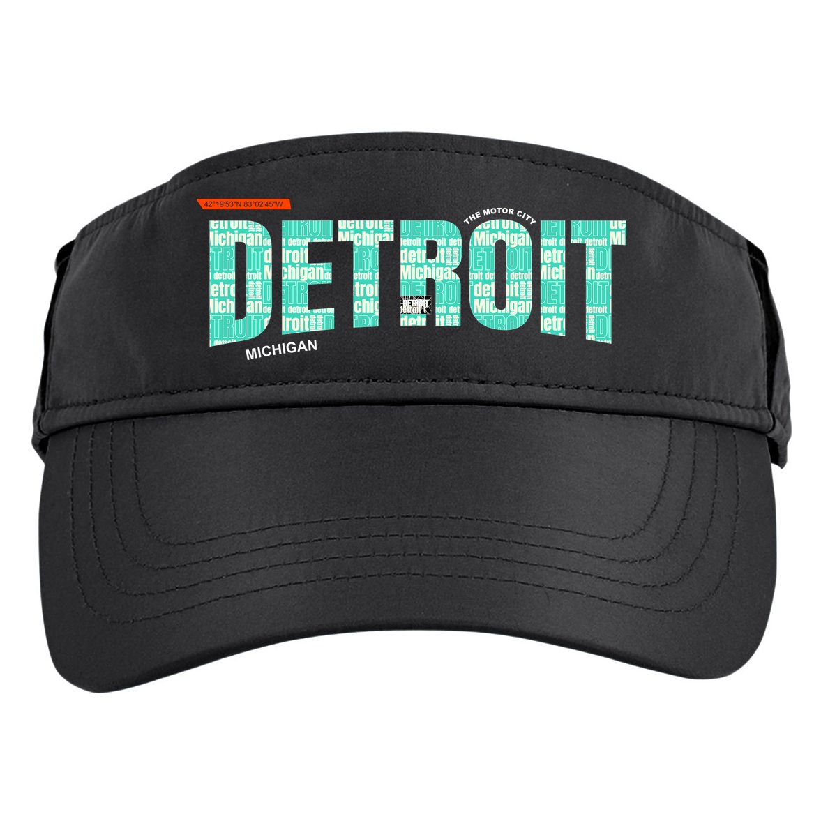 Detroit Latitude Longitude Adult Drive Performance Visor