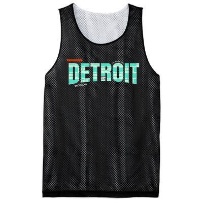 Detroit Latitude Longitude Mesh Reversible Basketball Jersey Tank