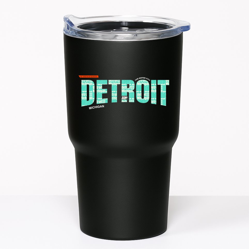 Detroit Latitude Longitude Tumbler
