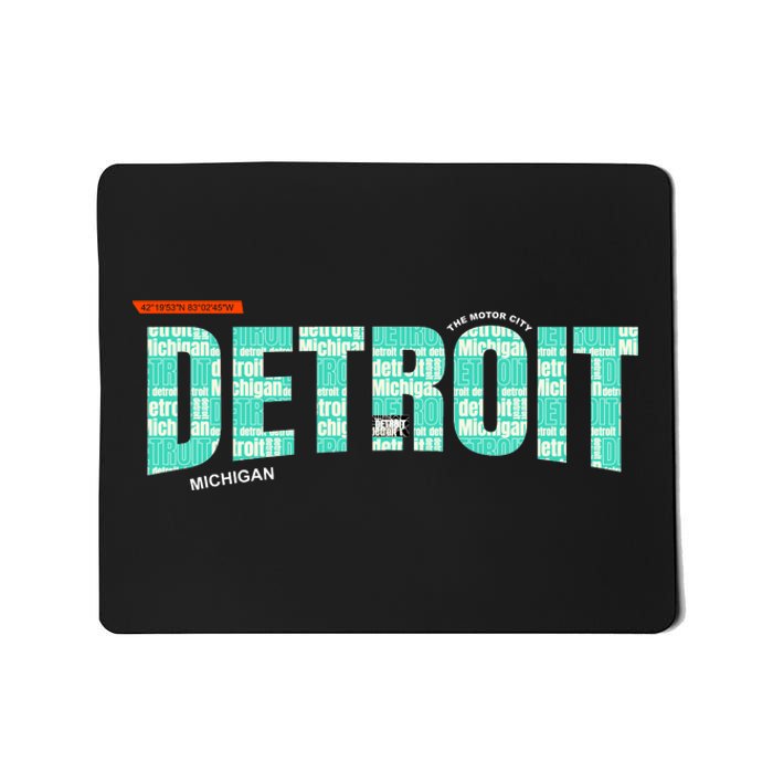 Detroit Latitude Longitude Mousepad