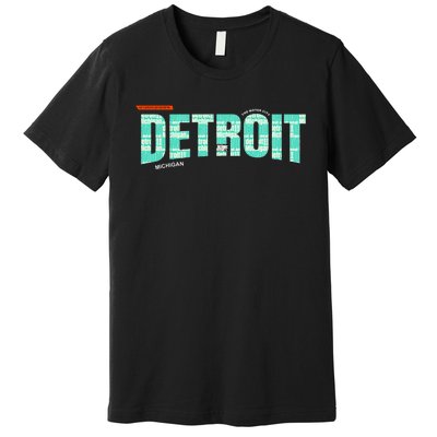 Detroit Latitude Longitude Premium T-Shirt