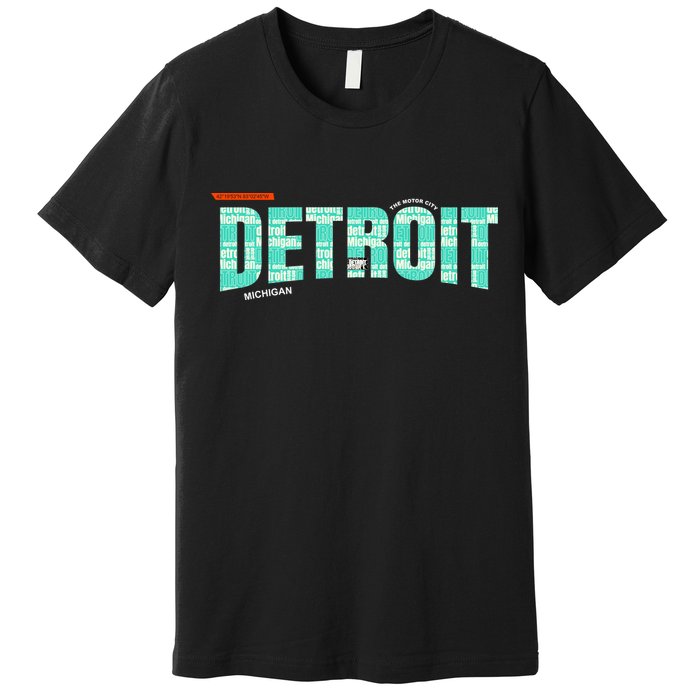 Detroit Latitude Longitude Premium T-Shirt