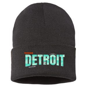 Detroit Latitude Longitude Sustainable Knit Beanie