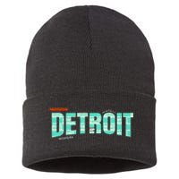 Detroit Latitude Longitude Sustainable Knit Beanie