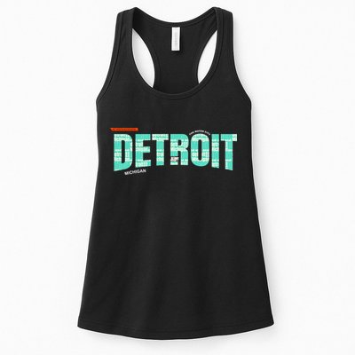 Detroit Latitude Longitude Womens Tank Top