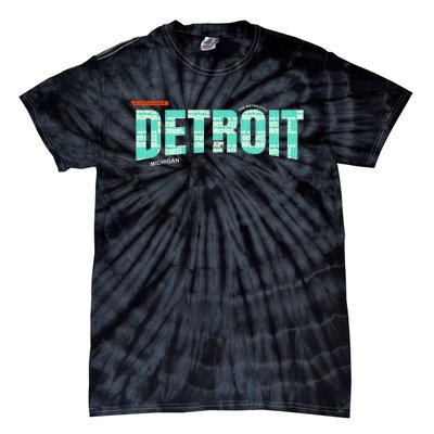 Detroit Latitude Longitude Tie-Dye T-Shirt