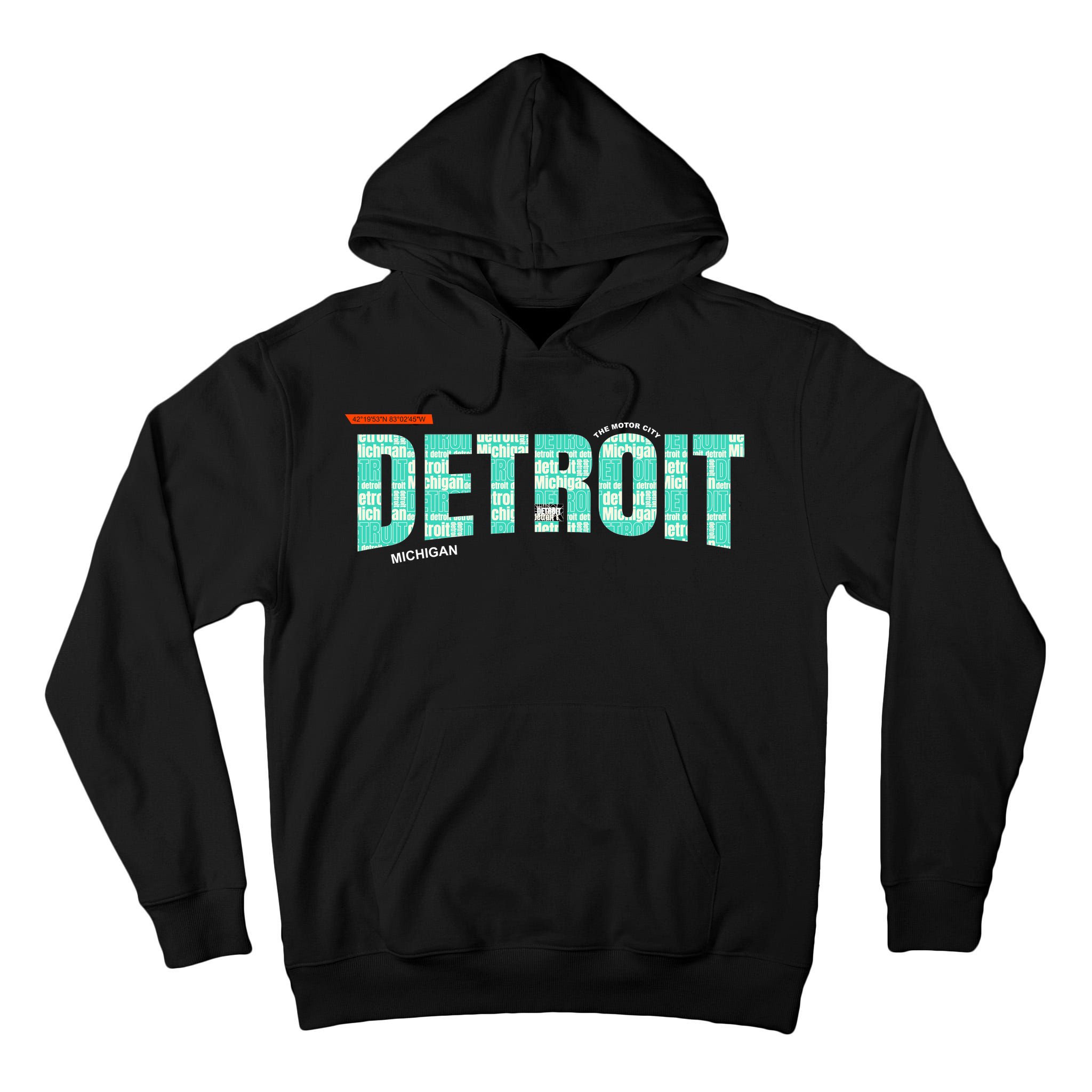 Detroit Latitude Longitude Tall Hoodie