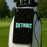 Detroit Latitude Longitude Golf Towel
