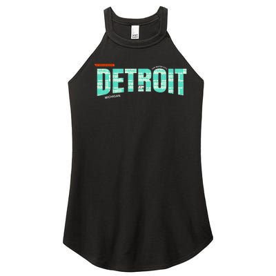 Detroit Latitude Longitude Women’s Perfect Tri Rocker Tank