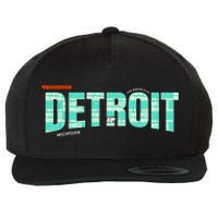 Detroit Latitude Longitude Wool Snapback Cap