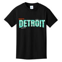 Detroit Latitude Longitude Kids T-Shirt
