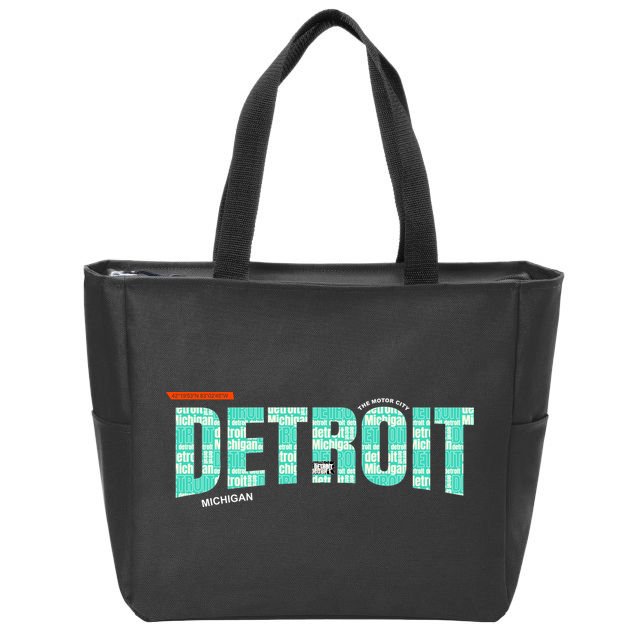 Detroit Latitude Longitude Zip Tote Bag