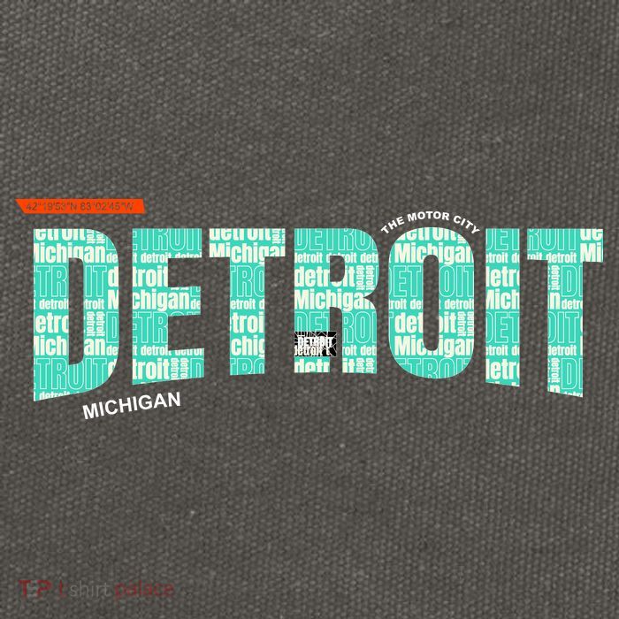 Detroit Latitude Longitude Cotton Canvas Backpack