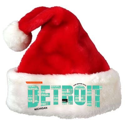 Detroit Latitude Longitude Premium Christmas Santa Hat