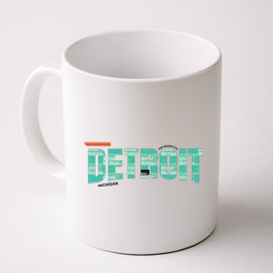 Detroit Latitude Longitude Coffee Mug