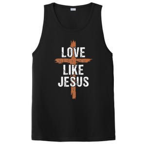 Dad Love Like Jesusshirt Christian Religious Cross Jesus PosiCharge Competitor Tank