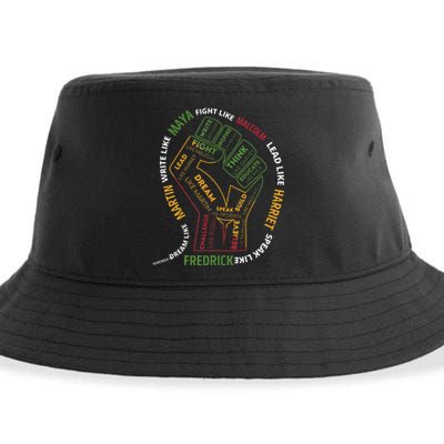 Dream Like Martin Lead Like Harriet Black History Month Sustainable Bucket Hat