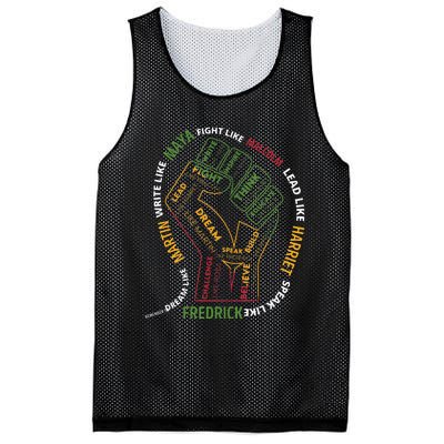 Dream Like Martin Lead Like Harriet Black History Month Mesh Reversible Basketball Jersey Tank