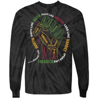 Dream Like Martin Lead Like Harriet Black History Month Tie-Dye Long Sleeve Shirt