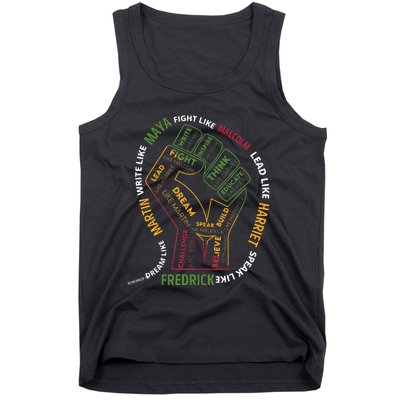 Dream Like Martin Lead Like Harriet Black History Month Tank Top