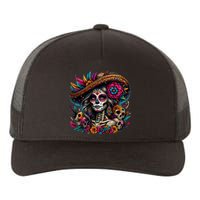 De Los Muertos La Catrina Day Of The Dead Sugar Skull Yupoong Adult 5-Panel Trucker Hat