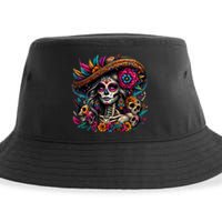 De Los Muertos La Catrina Day Of The Dead Sugar Skull Sustainable Bucket Hat