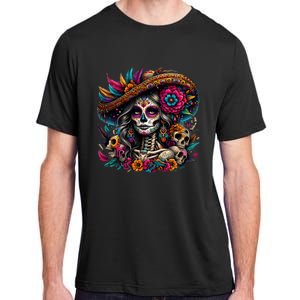 De Los Muertos La Catrina Day Of The Dead Sugar Skull Adult ChromaSoft Performance T-Shirt