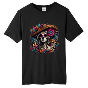 De Los Muertos La Catrina Day Of The Dead Sugar Skull Tall Fusion ChromaSoft Performance T-Shirt