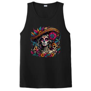 De Los Muertos La Catrina Day Of The Dead Sugar Skull PosiCharge Competitor Tank