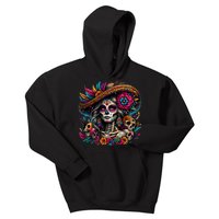 De Los Muertos La Catrina Day Of The Dead Sugar Skull Kids Hoodie